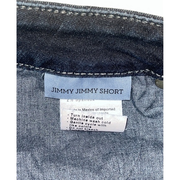 Paige Jimmy Jimmy Shorts‎ Size 32 Blue Denim Dark Wash Stretch Luxury Coquette - Picture 5 of 6
